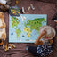 Weltkarte Kinder Bunt - Tiere, Deutsch   | World map children colorful - animals, German