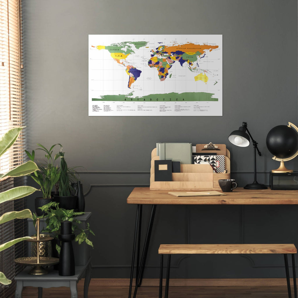 Rubbel Weltkarte - Englisch| Scratch world map - English